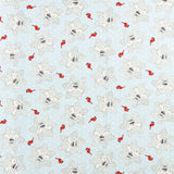 Northcott - Coton imprimé sous license - RUDOLPH LE RENNE AU NEZ ROUGE - 001 - Bleu Pâle