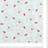 Northcott - Coton imprimé sous license - RUDOLPH LE RENNE AU NEZ ROUGE - 001 - Bleu Pâle