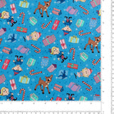 Northcott - Licensed Printed Cotton - RUDOLPH THE RED NOSED REINDEER - 004 - Blue