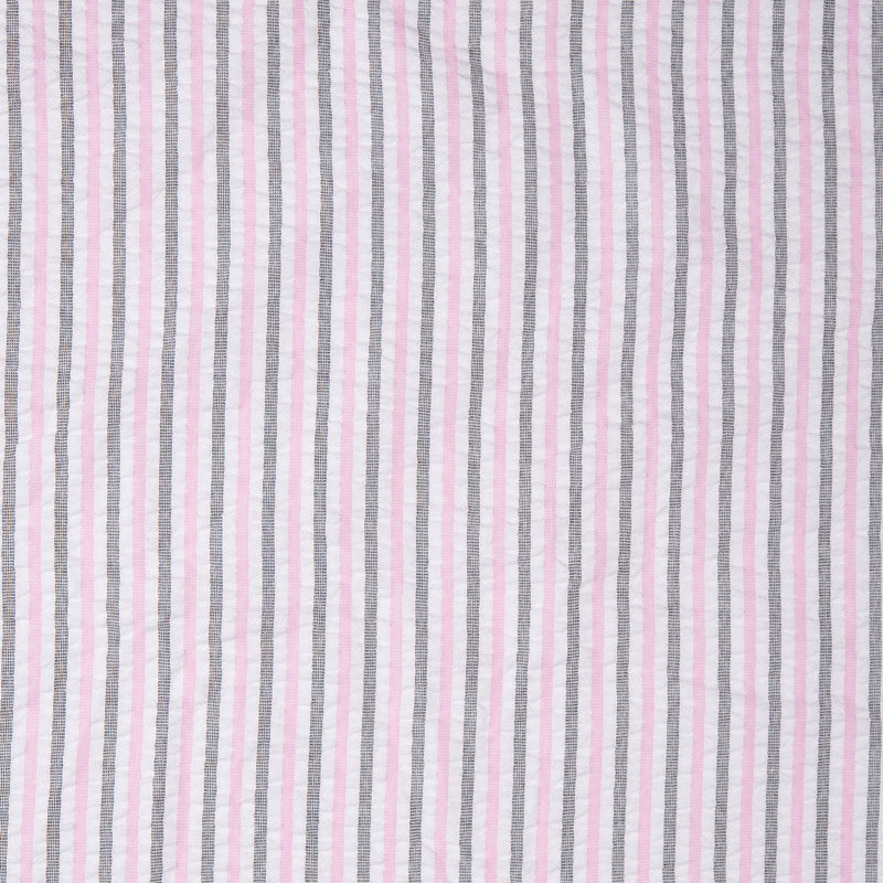 Pink Seersucker Fabric: Striped