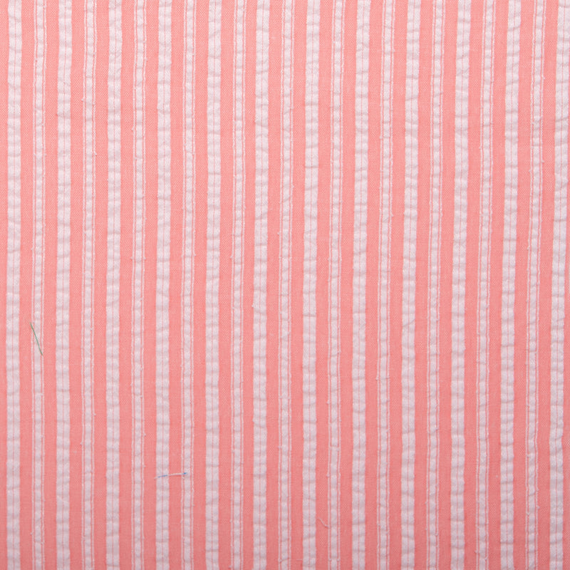 Striped Seersucker - Dolly - Coral