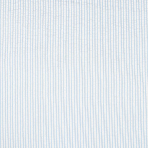 Seersucker à  Rayures - Dolly - Bleu et Blanc