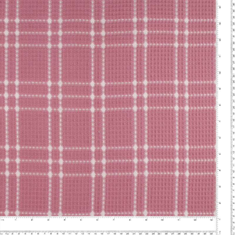 Printed Waffle - WAFFY - 002 - Pink