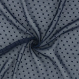 Clipped Chiffon - ROSY - Navy