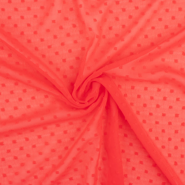 Clipped Chiffon - ROSY - Strawberry