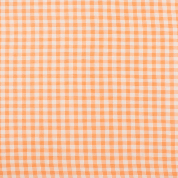 Crepe Chiffon - DAISY - Medium Checks - Orange