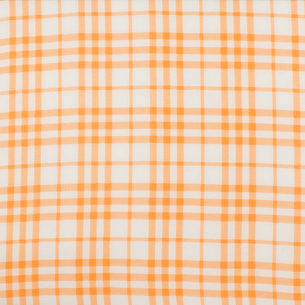 Crepe Chiffon - DAISY - Medium Plaid - Orange