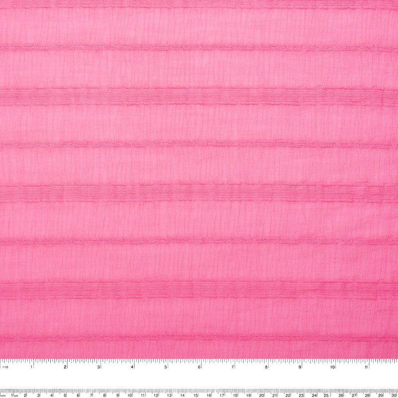 Striped Rayon Jacquard - COSTA - Hot Pink