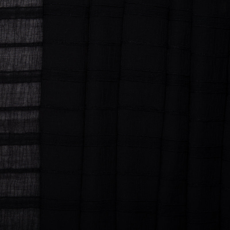 Striped Rayon Jacquard - COSTA - Black