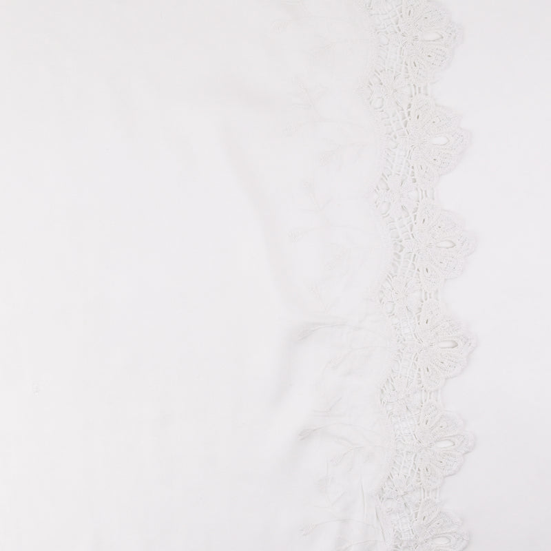 Embroidered Rayon - ADELA - 005 - White