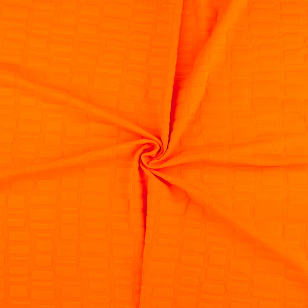 Tricot Jacquard pour Maillot de Bain - 007 - Orange Fluo