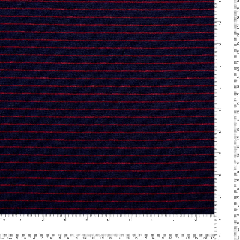 Striped Knit - 001 - Navy and Red