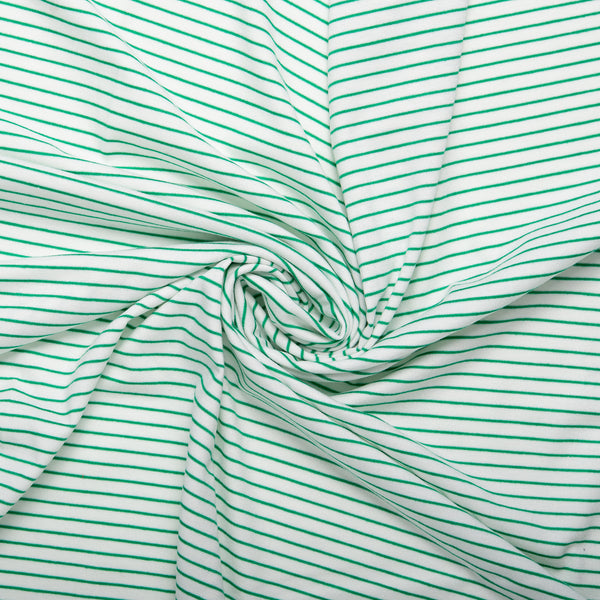 Striped Knit - 002 - White and Green