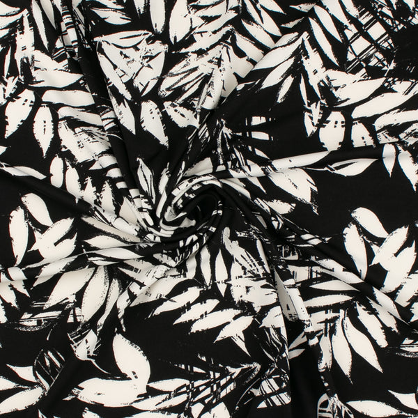 Printed Stretch Soft Knit - BETSY - 001 - Black