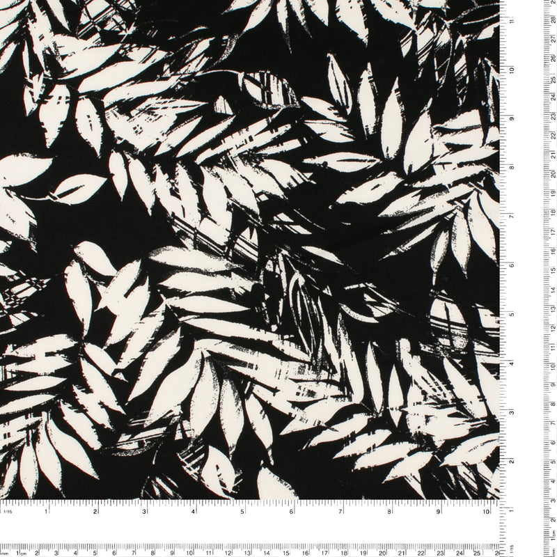 Printed Stretch Soft Knit - BETSY - 001 - Black