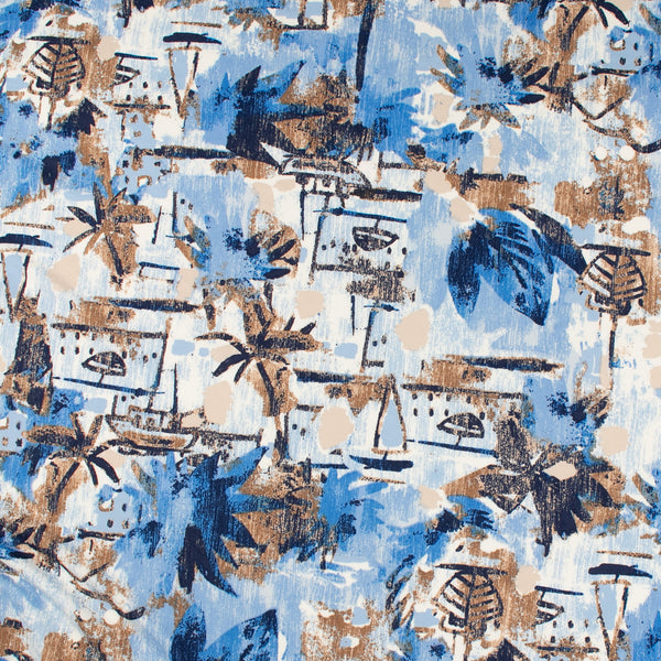 Printed Stretch Soft Knit - BETSY - 008 - Blue