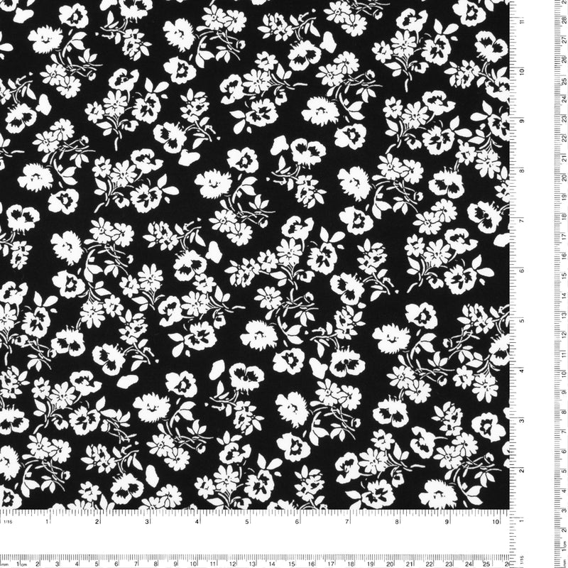 Printed Stretch Soft Knit - BETSY - 020 - Black
