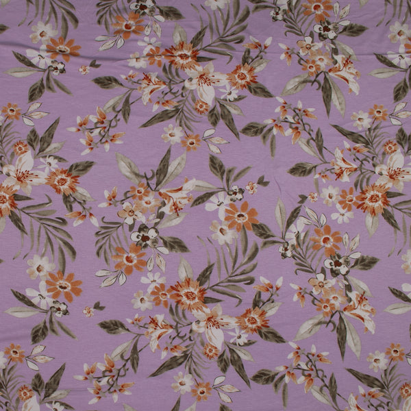 Printed Viscose Knit - LAYLA - 005 - Lilac