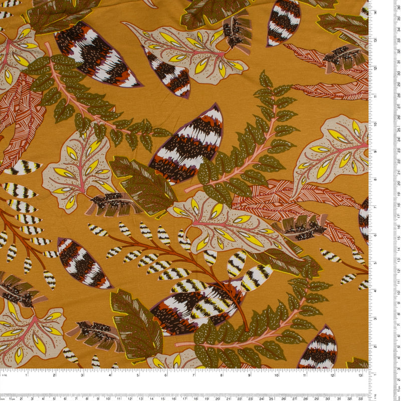 Printed Viscose Knit - LAYLA - 006 - Ochre