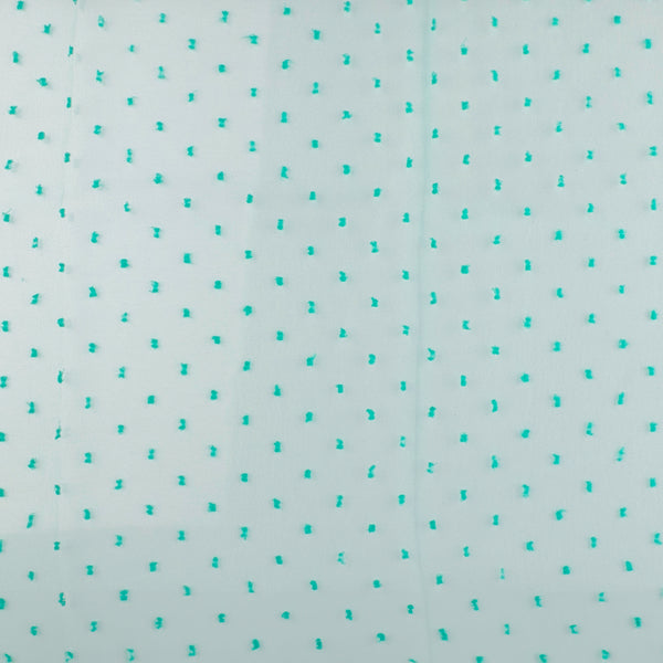 Organza with Embroidered Dot - DOTSY - Aqua
