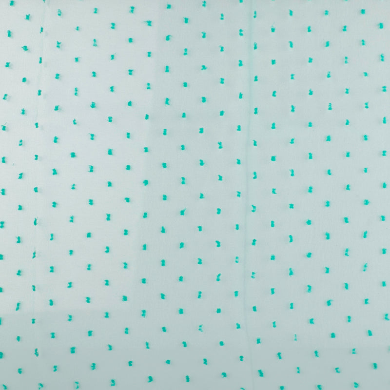 Organza with Embroidered Dot - DOTSY - Aqua