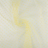 Organza with Embroidered Dot - DOTSY - Yellow