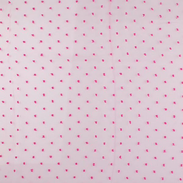 Organza with Embroidered Dot - DOTSY - Pink
