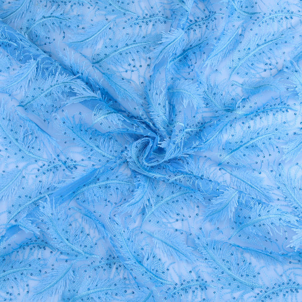 Fashion Embroidered Mesh - AGATHA - 003 - Blue