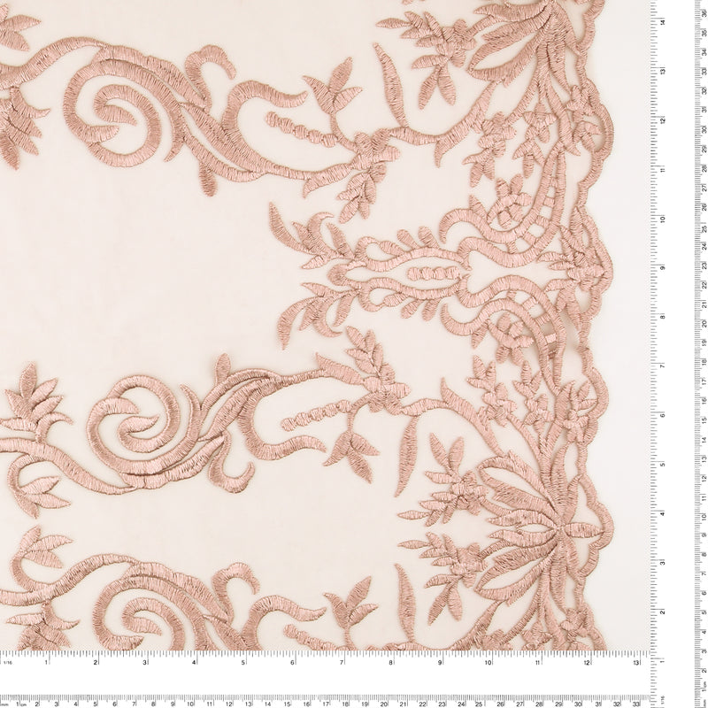 Embroidered Mesh - SIENNA - 006 - Dusty Pink