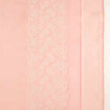 Printed Burnout Organza with Border - JACQUELINE - Baby Pink
