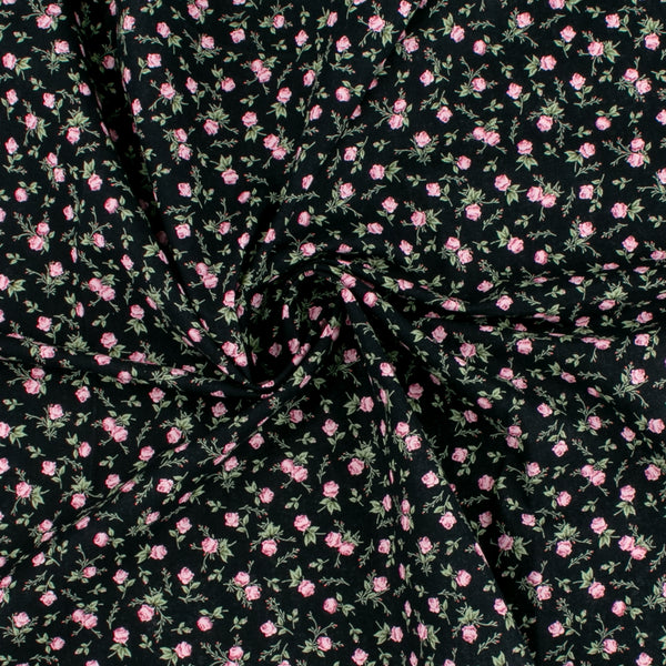 BLOOMFIELD CALICO'S Printed Cotton - Black and Pink