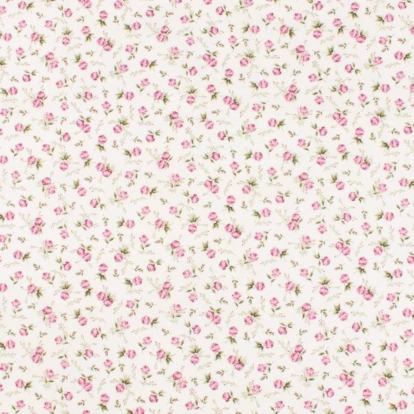 BLOOMFIELD CALICO'S Printed Cotton - White and Pink