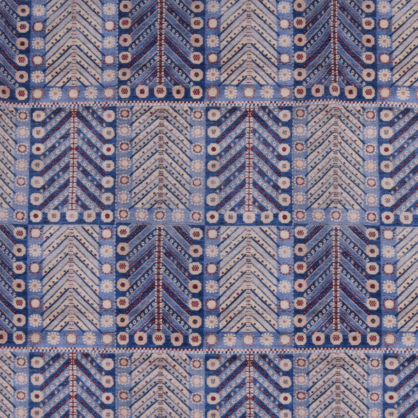 Coton et Lin Imprimé - TERRA - 003 - Bleu