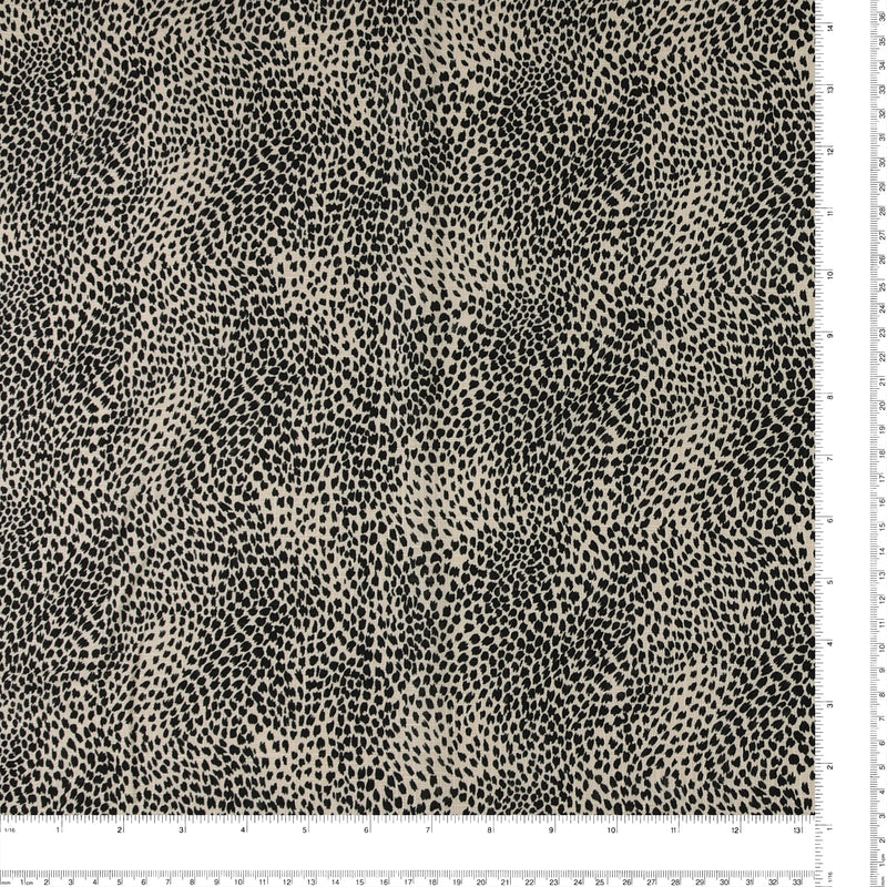Printed Cotton & Linen - TERRA - 006 - Black