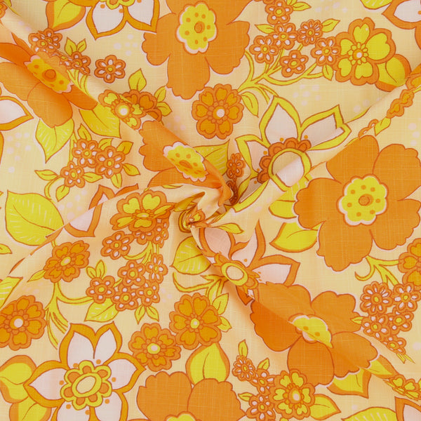 Printed Cotton & Linen - TERRA - 023 - Light Yellow
