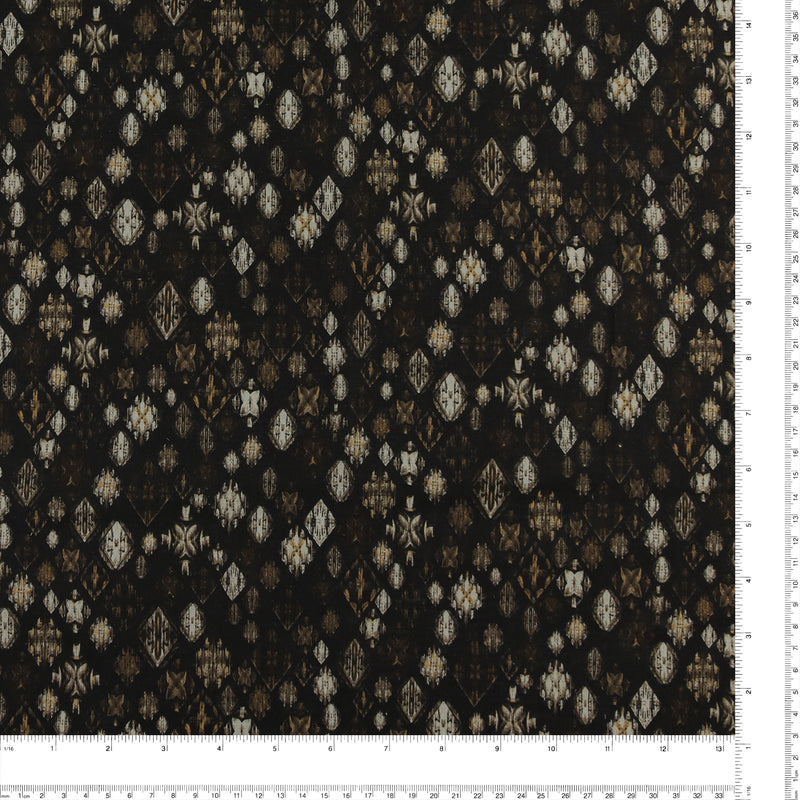 Printed Cotton & Linen - TERRA - 025 - Black