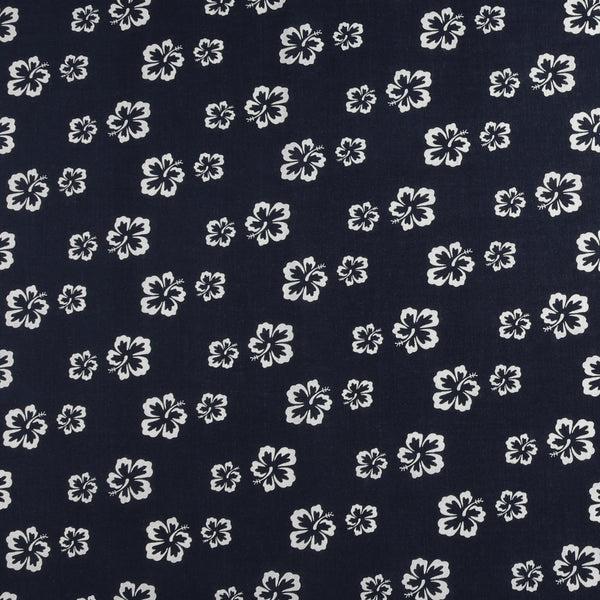 Printed Cotton & Linen - TERRA - 027 - Navy