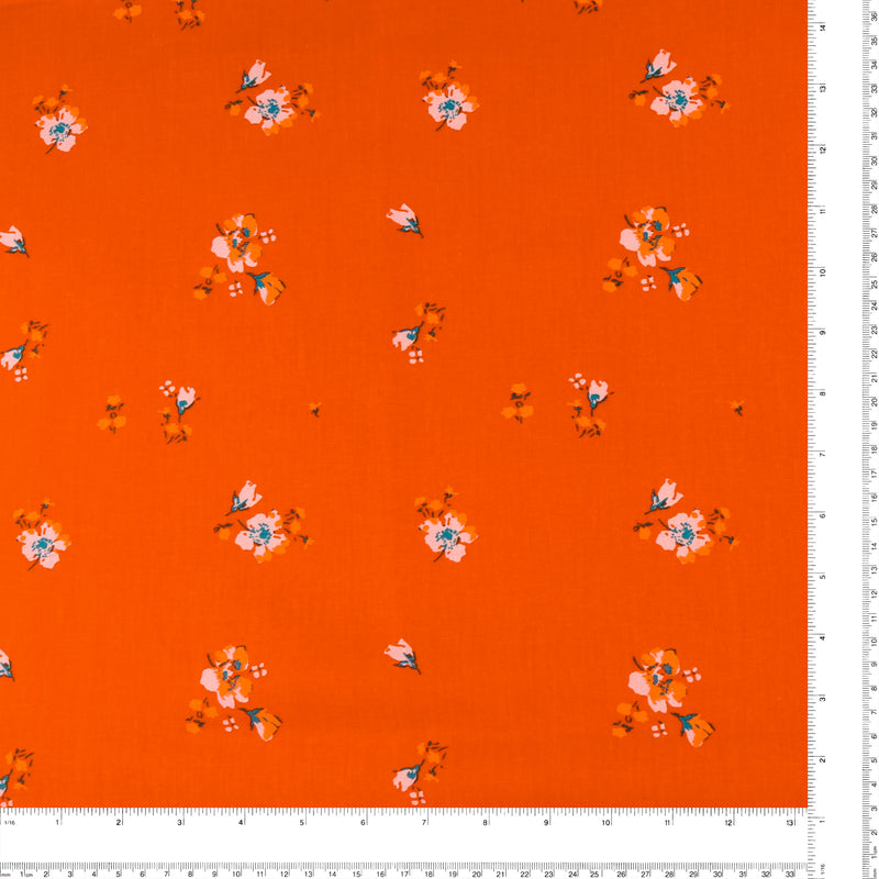 Printed Cotton & Linen - TERRA - 034 - Orange