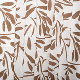 Printed Rayon Linen - Palma - White and Brown