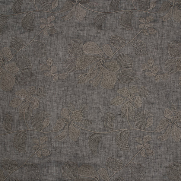 Embroidered Voile - BREEZE - Grey