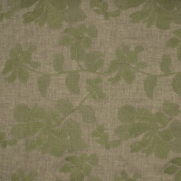 Embroidered Voile - BREEZE - Sage