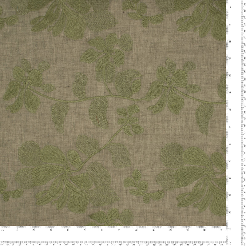 Embroidered Voile - BREEZE - Sage