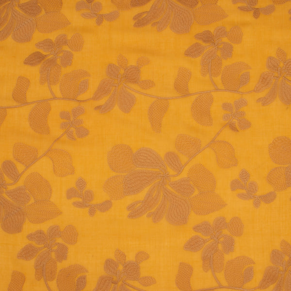 Embroidered Voile - BREEZE - Mustard