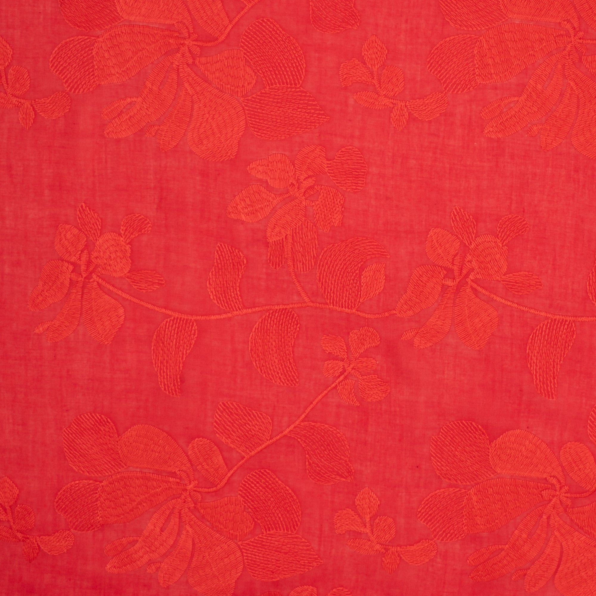 Embroidered Voile BREEZE Red Fabricville
