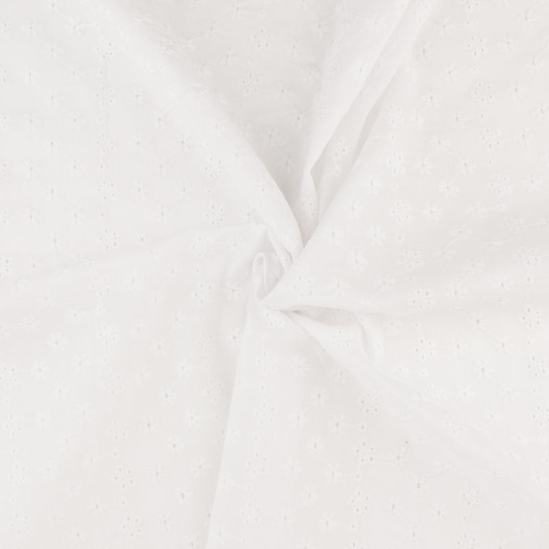 Fashion Embroidered Cotton - CHIARA - 002 - White