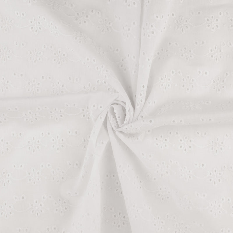 Fashion Embroidered Cotton - CHIARA - 007 - White