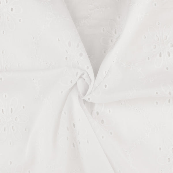 Fashion Embroidered Cotton - CHIARA - 008 - White