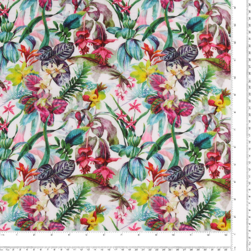 Printed Gauze - PANSY 006 - Red