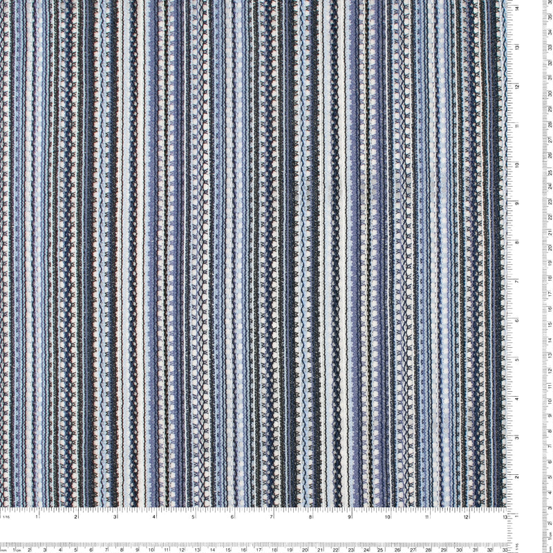Striped Stretch Crochet - JANE - 003 - Blue