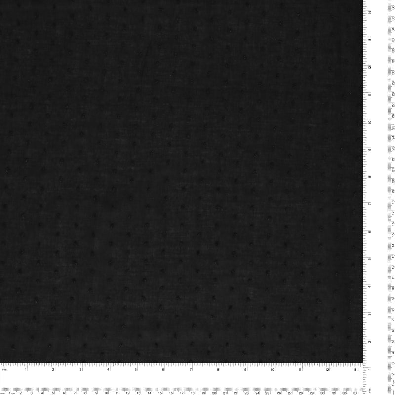 Swiss Dot Cotton - OLIVE - Black